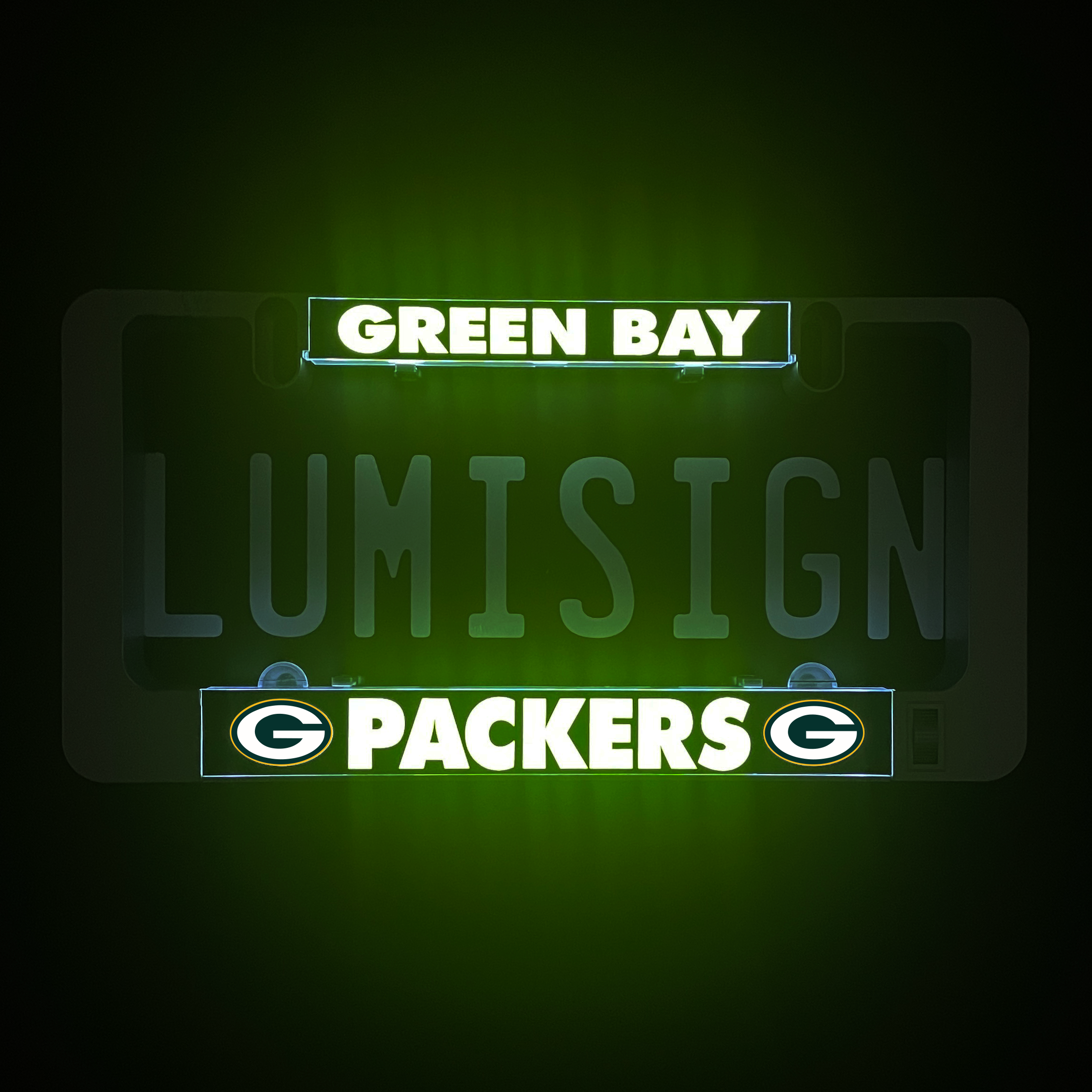 Green Bay Packers Reverse Logo Inside Application Multi USe Decal Window NFL