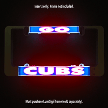 Load image into Gallery viewer, Go-Cubs-LumiSign-License-Plate-Main-Night-SWATCH
