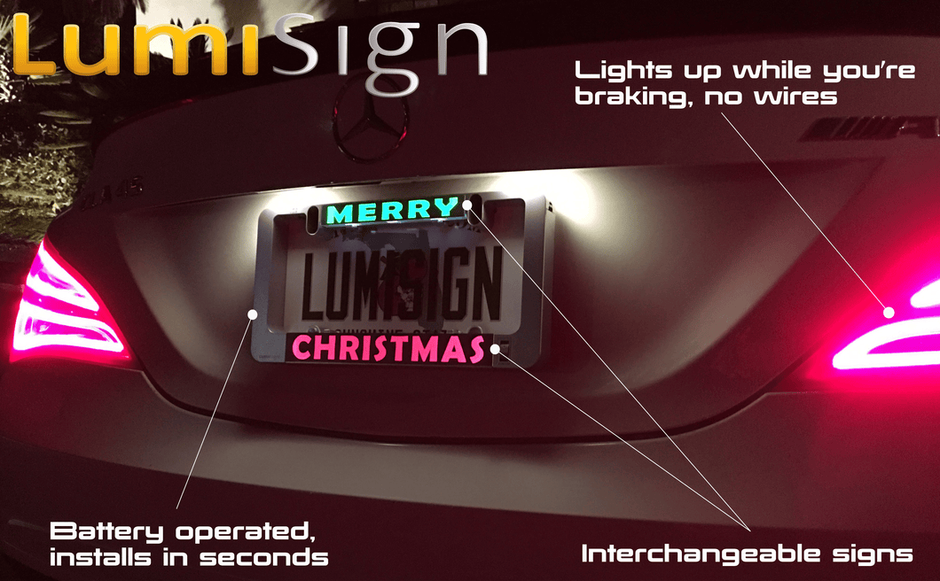 LumiSign Mercedes Merry Christmas