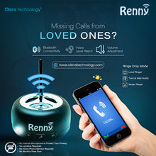 Load image into Gallery viewer, RENNY - The Loud Cell Phone Ringer, Amplifier &amp; Flasher for The Hearing Impaired (117dB) | Auto-Connects Wirelessly via Bluetooth | External Built-In Ringtones | Text &amp; Email Notifications | Talking Caller ID
