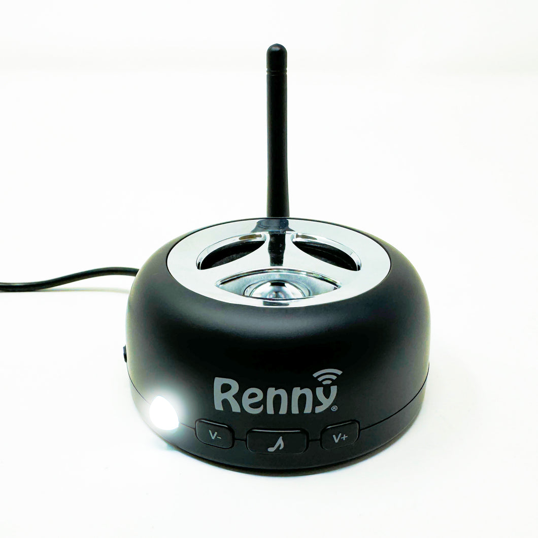 RENNY - The Loud Cell Phone Ringer, Amplifier & Flasher for The Hearing Impaired (117dB) | Auto-Connects Wirelessly via Bluetooth | External Built-In Ringtones | Text & Email Notifications | Talking Caller ID (NEW 2024 MODEL)