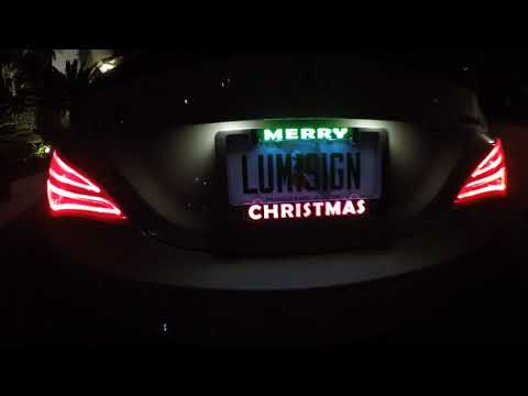 LumiSign - Custom Color License Plate Frame that Lights Up Automatically